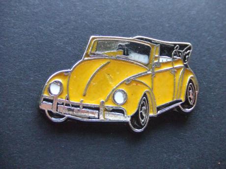 Volkswagen Kever cabriolet donkergeel model